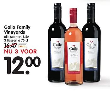 Aanbiedingen Gallo family vineyards - Rosé wijnen - Geldig van 18/09/2016 tot 24/09/2016 bij Em-té