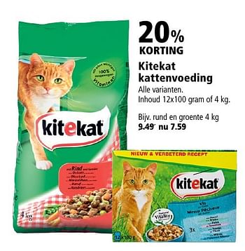 Aanbiedingen Kitekat kattenvoeding - Kitekat - Geldig van 12/09/2016 tot 25/09/2016 bij Welkoop