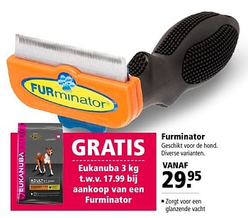 Aanbiedingen Furminator geschikt voor de hond - Furminator - Geldig van 12/09/2016 tot 25/09/2016 bij Welkoop