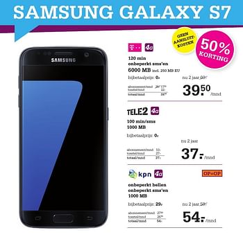 Aanbiedingen Samsung galaxy s7 meepakkers! - Samsung - Geldig van 16/09/2016 tot 02/10/2016 bij Telecombinatie