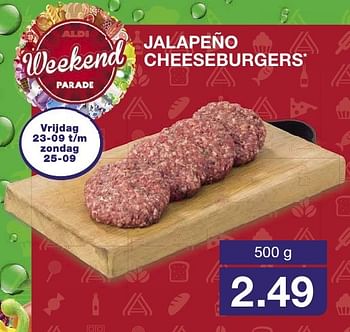 Aanbiedingen Jalapeño cheeseburgers - Huismerk - Aldi - Geldig van 21/09/2016 tot 27/09/2016 bij Aldi
