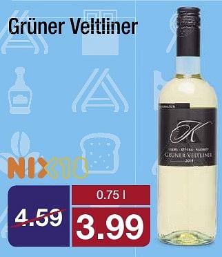 Aanbiedingen Grüner veltliner - Witte wijnen - Geldig van 21/09/2016 tot 27/09/2016 bij Aldi