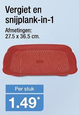 Aanbiedingen Vergiet en snijplank-in-1 - Huismerk - Aldi - Geldig van 21/09/2016 tot 27/09/2016 bij Aldi