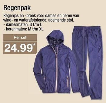 Aanbiedingen Regenpak regenjas en -broek - Huismerk - Aldi - Geldig van 21/09/2016 tot 27/09/2016 bij Aldi