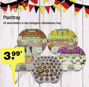 Aanbiedingen Planttray 45 bloembollen in een biologisch afbreekbare tray - Huismerk - Aldi - Geldig van 21/09/2016 tot 27/09/2016 bij Aldi