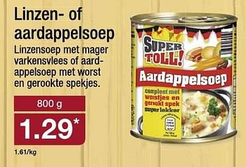 Aanbiedingen Linzen- of aardappelsoep - Huismerk - Aldi - Geldig van 21/09/2016 tot 27/09/2016 bij Aldi