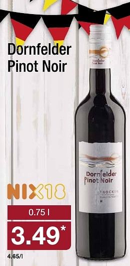 Aanbiedingen Dornfelder pinot noir - Rode wijnen - Geldig van 21/09/2016 tot 27/09/2016 bij Aldi