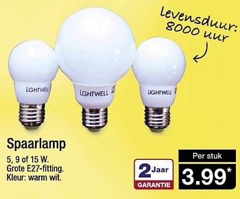 Aanbiedingen Spaarlamp - Lightwell - Geldig van 21/09/2016 tot 27/09/2016 bij Aldi