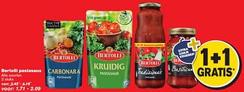 Aanbiedingen Bertolli pastasaus - Bertolli - Geldig van 21/09/2016 tot 27/09/2016 bij Hoogvliet