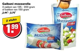 Aanbiedingen Galbani mozzarella - Galbani - Geldig van 21/09/2016 tot 27/09/2016 bij Hoogvliet