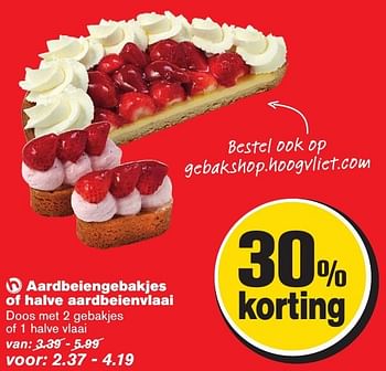 Aanbiedingen Aardbeiengebakjes of halve aardbeienvlaai - Huismerk - Hoogvliet - Geldig van 21/09/2016 tot 27/09/2016 bij Hoogvliet