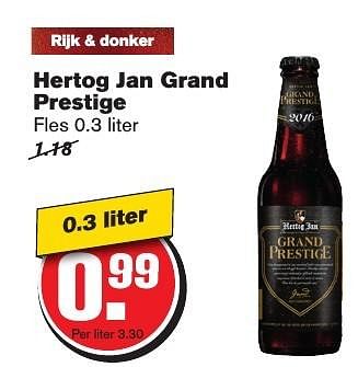 Aanbiedingen Hertog jan grand prestige3 - Hertog Jan - Geldig van 21/09/2016 tot 27/09/2016 bij Hoogvliet