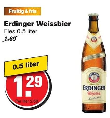 Aanbiedingen Erdinger weissbier - Erdinger - Geldig van 21/09/2016 tot 27/09/2016 bij Hoogvliet