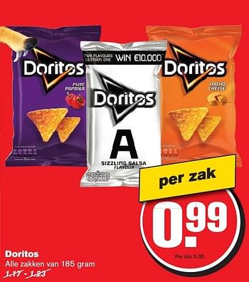 Aanbiedingen Doritos - Doritos - Geldig van 21/09/2016 tot 27/09/2016 bij Hoogvliet