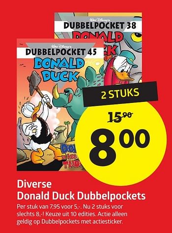 Aanbiedingen Diverse donald duck dubbelpockets - Huismerk-Bruna - Geldig van 19/09/2016 tot 02/10/2016 bij Bruna