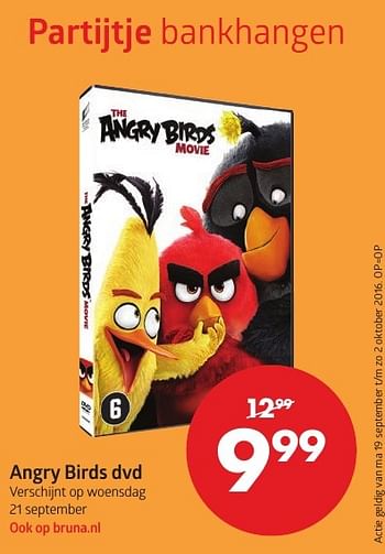 Aanbiedingen Angry birds dvd - Huismerk-Bruna - Geldig van 19/09/2016 tot 02/10/2016 bij Bruna