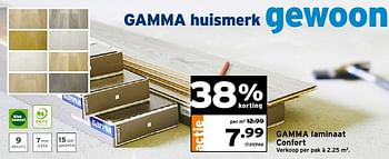 Aanbiedingen Gamma laminaat confort - Huismerk - Gamma - Geldig van 19/09/2016 tot 02/10/2016 bij Gamma