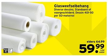 Aanbiedingen Glasweefselbehang - Huismerk - Gamma - Geldig van 19/09/2016 tot 02/10/2016 bij Gamma