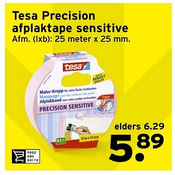 Aanbiedingen Tesa precision afplaktape sensitive - Tesa - Geldig van 19/09/2016 tot 02/10/2016 bij Gamma