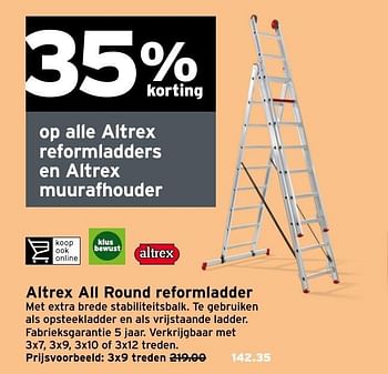 Aanbiedingen Altrex all round reformladder - Altrex - Geldig van 19/09/2016 tot 02/10/2016 bij Gamma