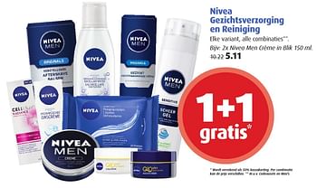 Aanbiedingen 2x nivea men crème in blik - Nivea - Geldig van 19/09/2016 tot 02/10/2016 bij Uw eigen drogist