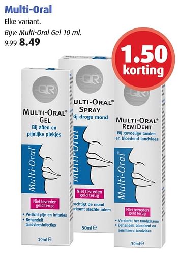 Aanbiedingen Multi-oral gel - Huismerk - Uw eigen drogist - Geldig van 19/09/2016 tot 02/10/2016 bij Uw eigen drogist
