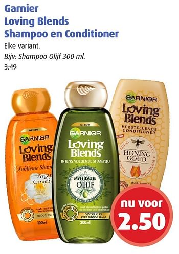 Aanbiedingen Garnier shampoo olijf - Garnier - Geldig van 19/09/2016 tot 02/10/2016 bij Uw eigen drogist