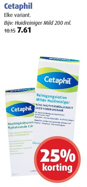 Aanbiedingen Cetaphil huidreiniger mild - Cetaphil - Geldig van 19/09/2016 tot 02/10/2016 bij Uw eigen drogist