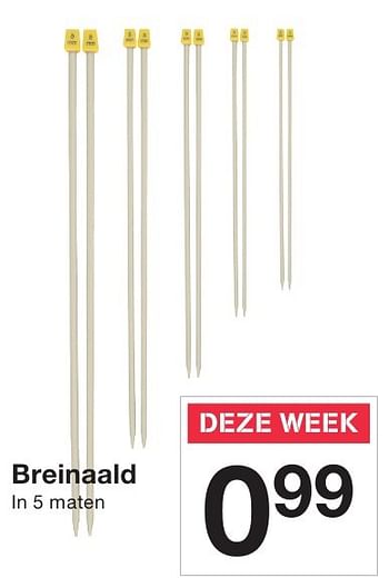 Aanbiedingen Breinaald - Huismerk - Zeeman  - Geldig van 24/09/2016 tot 25/09/2016 bij Zeeman