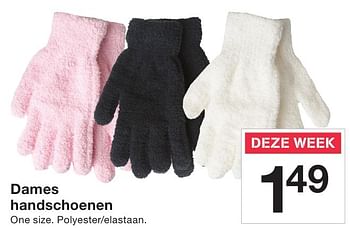 Aanbiedingen Dames handschoenen - Huismerk - Zeeman  - Geldig van 24/09/2016 tot 25/09/2016 bij Zeeman