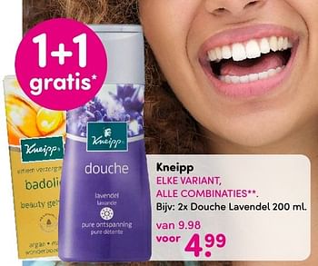 Aanbiedingen Kneipp 2x douche lavendel - Kneipp - Geldig van 19/09/2016 tot 02/10/2016 bij da