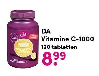 Aanbiedingen Da vitamine c-1000 - Huismerk - da - Geldig van 19/09/2016 tot 02/10/2016 bij da