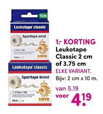 Aanbiedingen Leukotape classic - Leukotape - Geldig van 19/09/2016 tot 02/10/2016 bij da