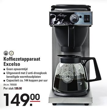 Aanbiedingen Koffiezetapparaat excelso - Alex Meijer - Geldig van 15/09/2016 tot 03/10/2016 bij Sligro