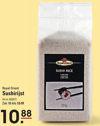 Aanbiedingen Royal orient sushirijst - Royal Orient - Geldig van 15/09/2016 tot 03/10/2016 bij Sligro