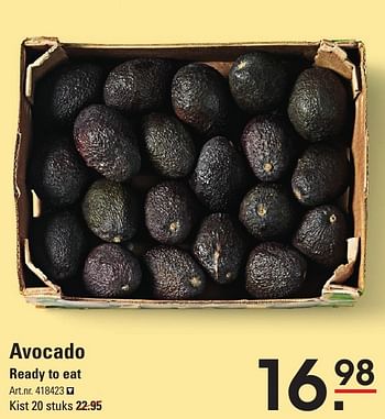 Aanbiedingen Avocado ready to eat - Huismerk - Sligro - Geldig van 15/09/2016 tot 03/10/2016 bij Sligro