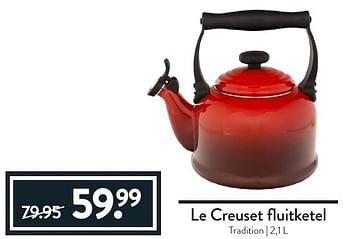 Aanbiedingen Le creuset fluitketel tradition - Le creuset - Geldig van 16/09/2016 tot 29/09/2016 bij Cook & Co