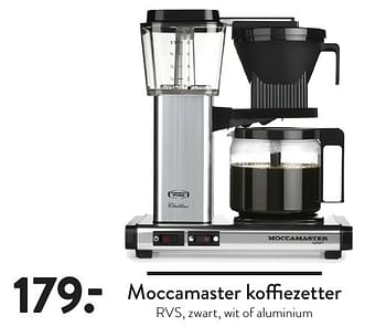 Aanbiedingen Moccamaster koffiezetter - Geldig van 16/09/2016 tot 29/09/2016 bij Cook & Co