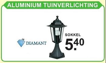 Aanbiedingen Aluminium tuinverlichting sokkel - Diamant - Geldig van 26/09/2016 tot 15/10/2016 bij Van Cranenbroek