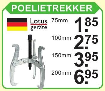 Aanbiedingen Poelietrekker - Lotus Geräte - Geldig van 26/09/2016 tot 15/10/2016 bij Van Cranenbroek