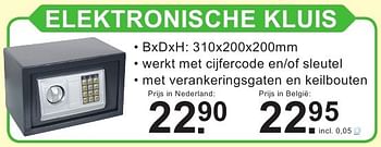 Aanbiedingen Elektronische kluis - Huismerk - Van Cranenbroek - Geldig van 26/09/2016 tot 15/10/2016 bij Van Cranenbroek