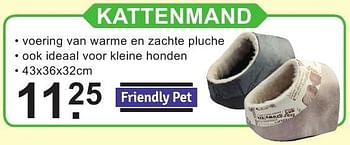 Aanbiedingen Kattenmand - Friendly pet - Geldig van 26/09/2016 tot 15/10/2016 bij Van Cranenbroek