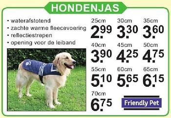 Aanbiedingen Hondenjas - Friendly pet - Geldig van 26/09/2016 tot 15/10/2016 bij Van Cranenbroek
