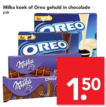 Aanbiedingen Milka koek of oreo gehuld in chocolade - Milka - Geldig van 25/09/2016 tot 01/10/2016 bij Deen Supermarkten