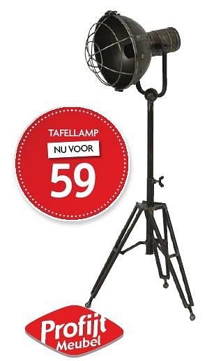 Aanbiedingen Tafellamp - Huismerk - Profijt Meubelen - Geldig van 23/09/2016 tot 30/09/2016 bij Profijt Meubel