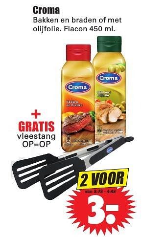 Aanbiedingen Croma bakken en braden of met olijfolie - Croma - Geldig van 25/09/2016 tot 01/10/2016 bij Lekker Doen