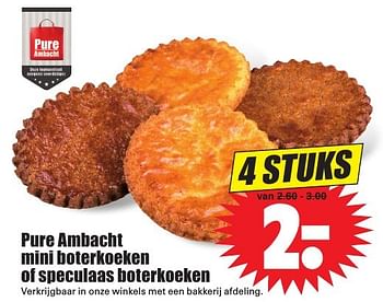 Aanbiedingen Pure ambacht mini boterkoeken of speculaas boterkoeken - Huismerk - Dirk - Geldig van 25/09/2016 tot 01/10/2016 bij Lekker Doen