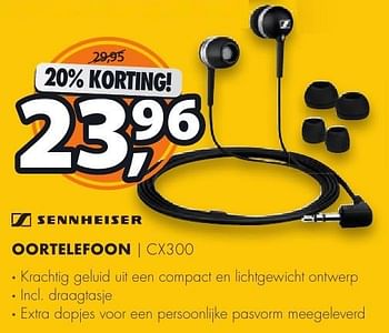 Aanbiedingen Sennheiser oortelefoon cx300 - Sennheiser  - Geldig van 26/09/2016 tot 02/10/2016 bij Expert
