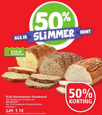 Aanbiedingen Plus korenlanders vloerbrood donker, heel brood - Huismerk - Plus - Geldig van 25/09/2016 tot 01/10/2016 bij Plus