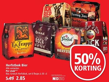 Aanbiedingen Herfstbok bier grolsch herfstbok - Grolsch - Geldig van 25/09/2016 tot 01/10/2016 bij Plus